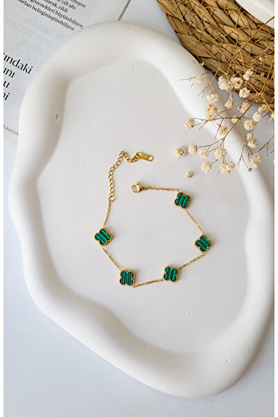 JüpiJewellery Çelşk Yonca Çift Taraflı Kadın Erkek Unisex Bileklik