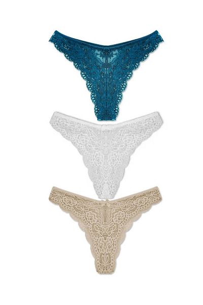 GECKO COLLECTION Chiloți de damă din dantelă braziliană gecko 3 buc