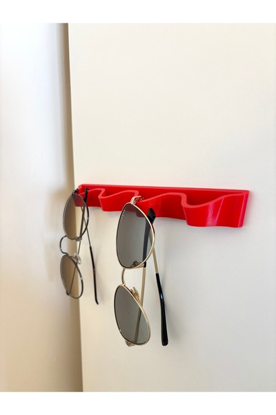 Minifab Gözlük Asma Aparatı Organizer Raf Kırmızı