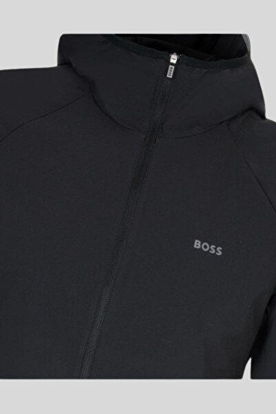 BOSS Kapüşonlu Ceket Siyah