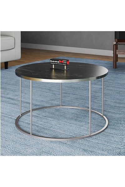 HOMS Vicenta Homs coffee table, black and silver, series 440, 70 cm