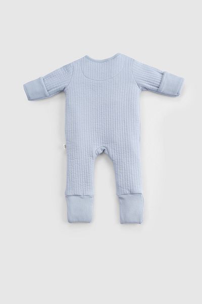 Little Gusto رومبير أطفال أزرق مبطن مع حذاء وقفازات