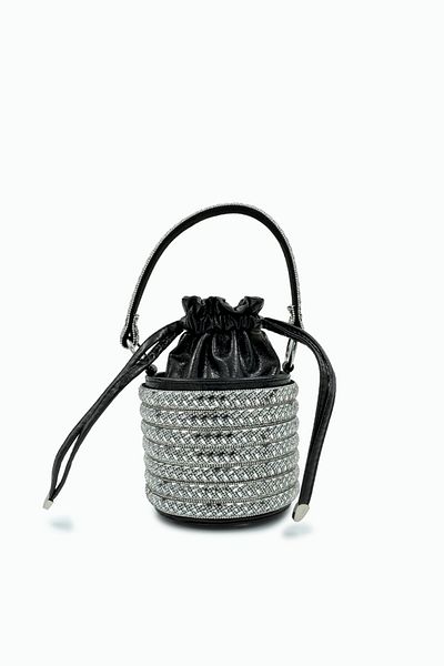 LAMİNTA Geantă de mână Anica Black Stone Detaliată