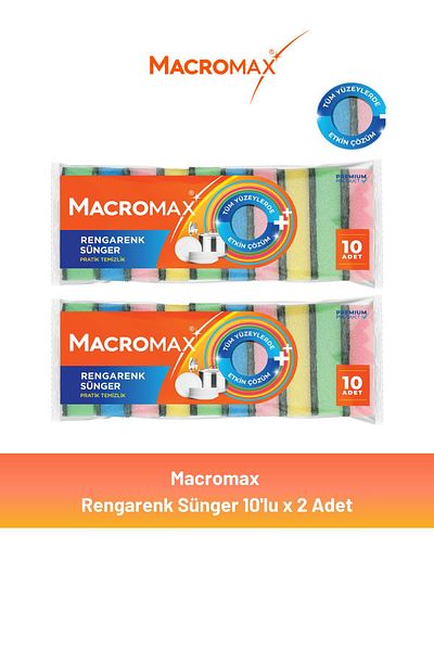 MACROMAX Colorful 10 X 2 Sponges