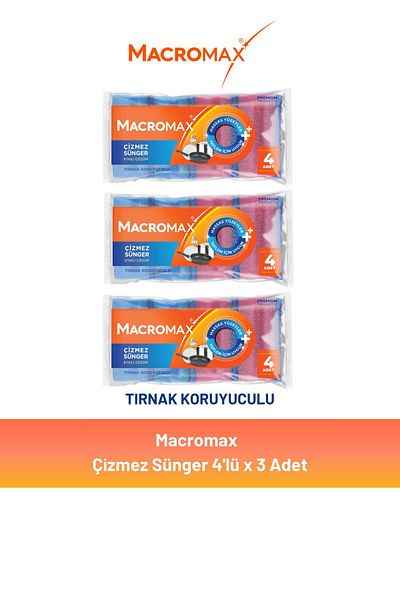 MACROMAX 3 Pieces of Sponge Without Boots in 4