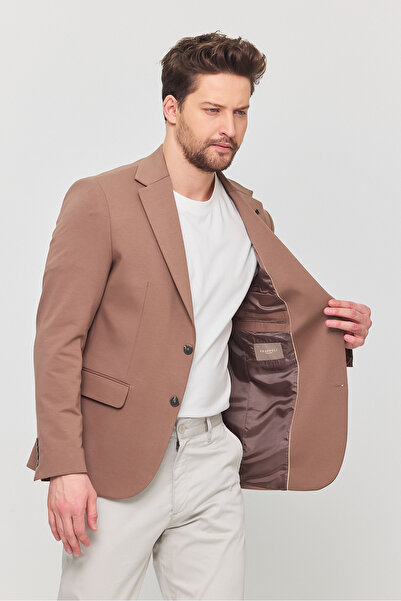 Frappoli 3115 Мъжко спортно яке с прилепнала кройка от норка, гъвкава ликра и памучна смес