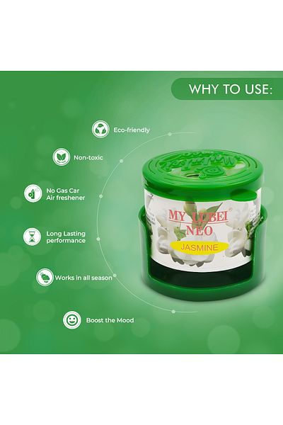 Generic My Lubei Neo Jasmine Air Freshener - Long-Lasting 90g Scent for Car, Home, Office