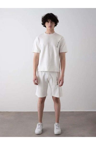 Zekids Boy's All Forjunior Written Oversize Shorts Suit