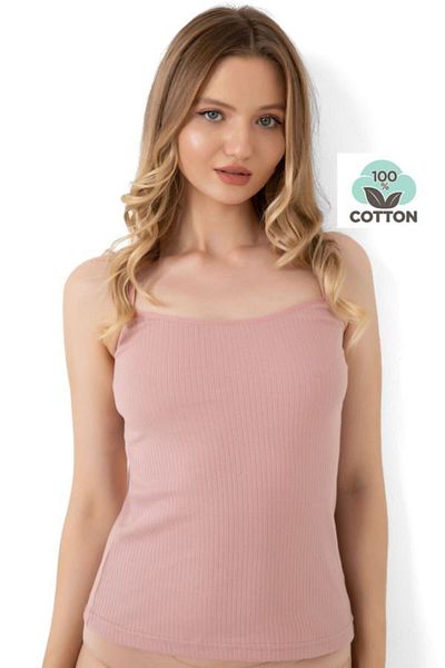MrrMajestic Ribbed 6 Pack Women's Undershirt 100% Cotton (Rose)