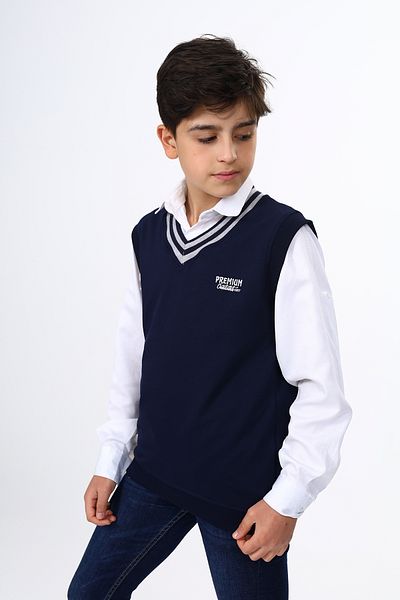 Toontoy Boy's School Embroidered Sweater