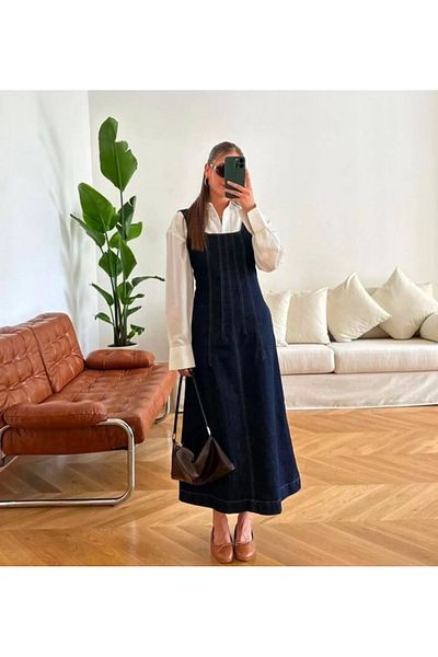 Ecenin Favorileri Γυναικείο φόρεμα Skinny Fit - Ζαντάκι τζιν Gilet