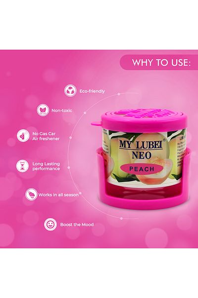 Generic My Lubei Neo Peach Air Freshener - Long-Lasting 90g Scent for Car, Home, Office