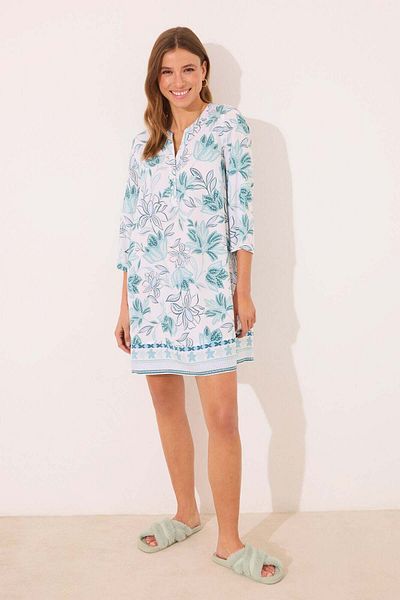 Women'secret Viscose camisole with green flowers