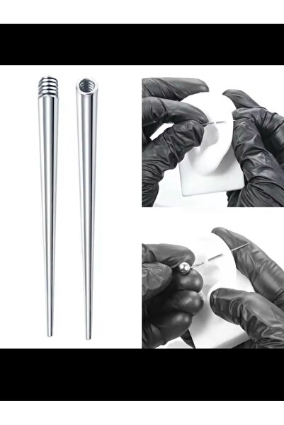 Arescollection 2 adet 316 l çelik göbek nipple dil piercingleri için kolay geçiş kılavuzu 1.6 mm uyumlu