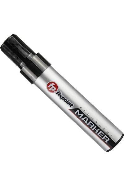 FixPoint 10 Pcs Marker Parcel Pens with Cut Tips (6 mm) (Black)