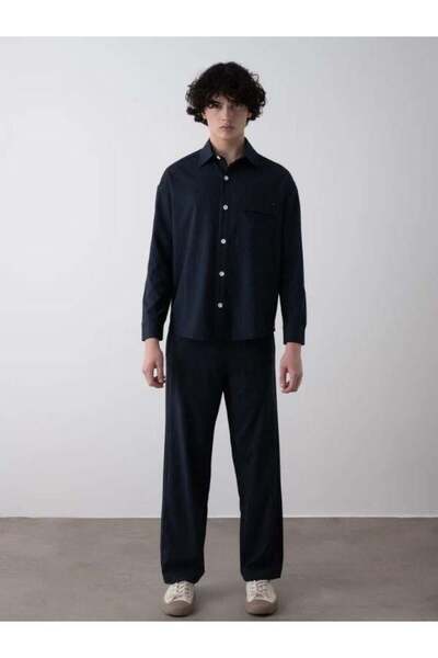 Zekids Σετ παντελόνι για ανδρικό ριγέ πουκάμισο Oversize