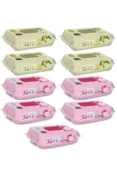 Baby Turco Gül Kokulu 90'lı X5 ve Zeytinyağlı 90'lı X4 810 Yaprak