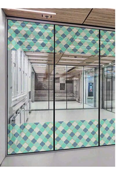 burawall şeffaf vitray desen yapışkanlı folyo  90cmx 2 metre
