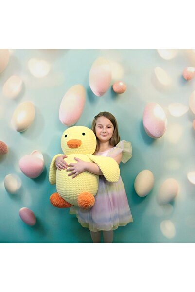 Handmade Büyük Civciv 65 Cm – Lüks Kadife, El Yapımı, Bebekler Için Güvenli, Yumuşak Oyuncak