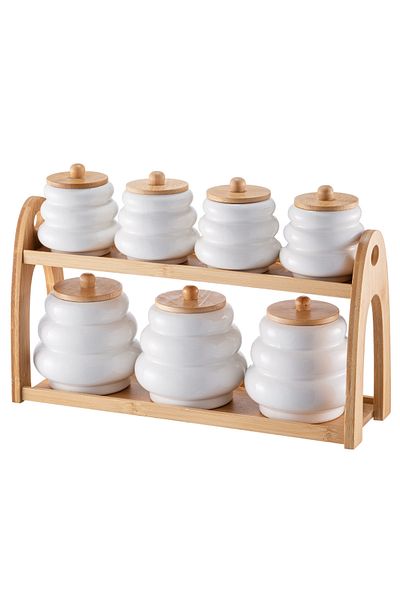Emsan 7-Piece Spice Set with Honey Stand
