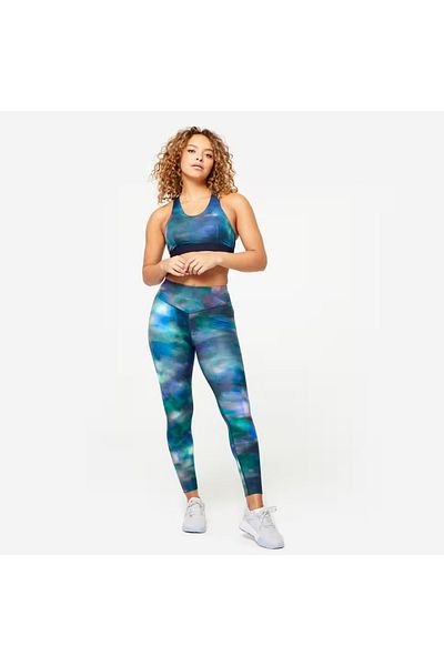 Decathlon Women's High Waisted Leggings - Multicolor Printed