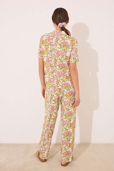 Women'secret Viscose classic pyjamas with floral print