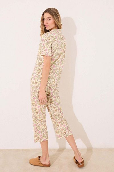 Women'secret 100% cotton classic pyjamas with flower print