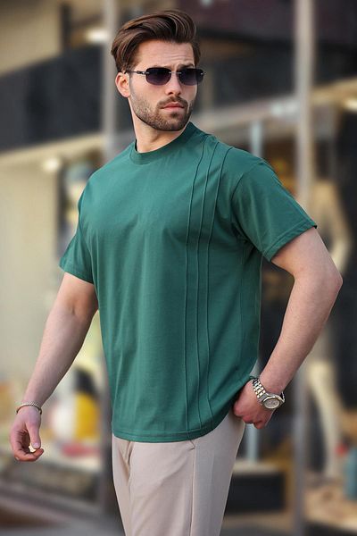 Madmext Ανδρικό T-shirt Green Overfit E7130