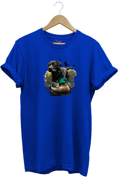 WİDİ Κυνηγετικό μπλουζάκι κυνηγιού Regular Fit Crew Neck Cotton 100%