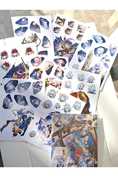 Yenaplanner Set de autocolante Honkai Star Rail (1 pachet de 58 bucăți)