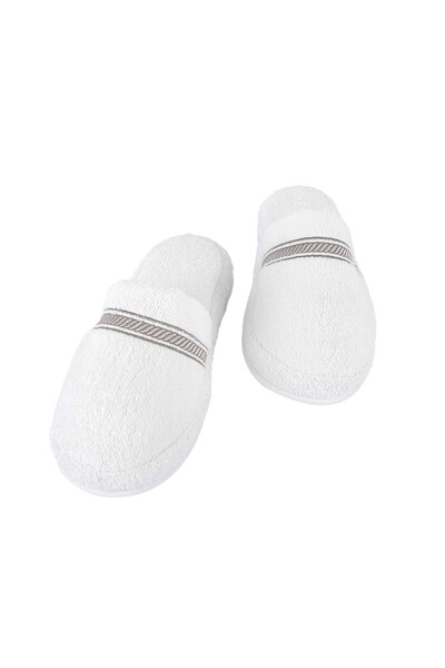 CASA LUSSO Embroidered House Slippers