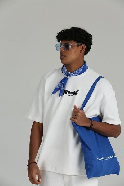 The Champ Clothing Oversize History εμπριμέ σορτς και T-shirt Συνδυασμός ανδρικού σετ Casual Elegance