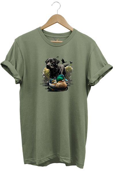 WİDİ Κυνηγετικό μπλουζάκι κυνηγιού Regular Fit Crew Neck Cotton 100%