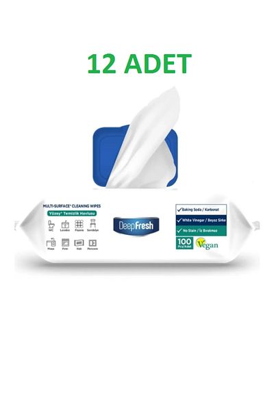 Deep Non-Marking Surface Cleaning Towel 100 Sheets 12 Pieces |   White Soap Scented |   Carbonate, White Vinegar