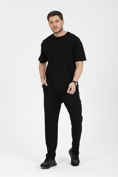 Store Men's Cotton Set - Comfortable Joggers and T-Shirt, Ideal for Casual Elegance