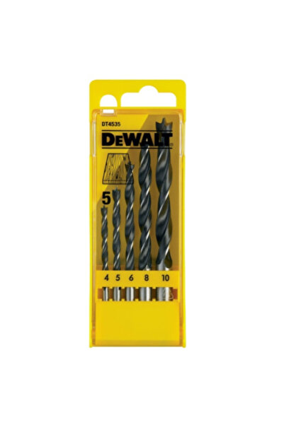 Dewalt 5-Piece Brad Point Wood Drill Bit Set with Case 1.7 x 5.6 x 16 cm