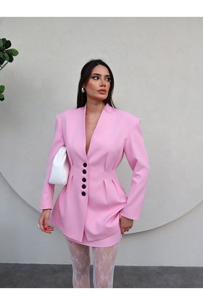ESRAHELVACI Collet Detailed Jacket Skirt Set