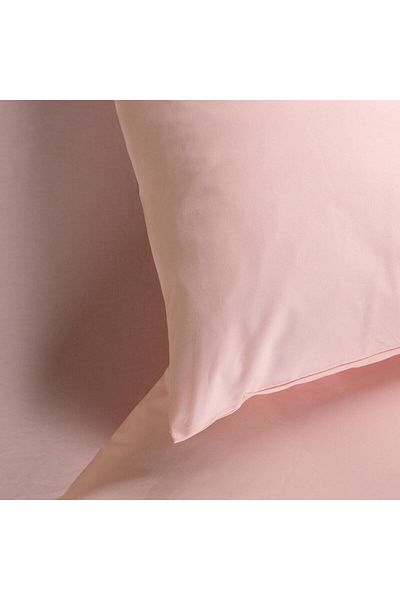 Sarev Pink Single 100% Cotton 120X200 cm 1 Piece Pillowcase Fitted Sheet Set