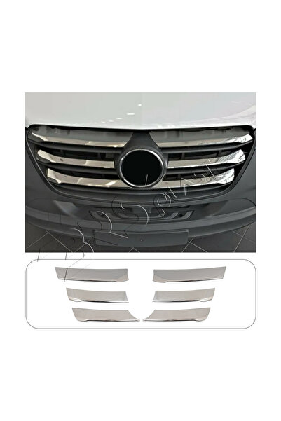 BRSPLAST Mercedes Sprinter W907 2019-2023 Krom Geniş Model Ön Panjur 6 Parça ...