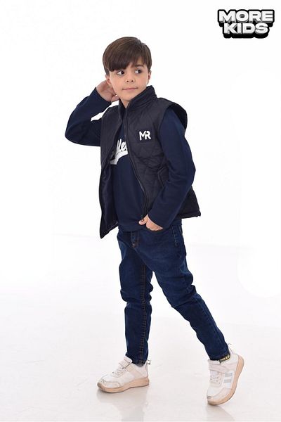 MORE KIDS Men's 3-Piece Bottom+Sweat+Vest Holiday Inflatable Vest Suit