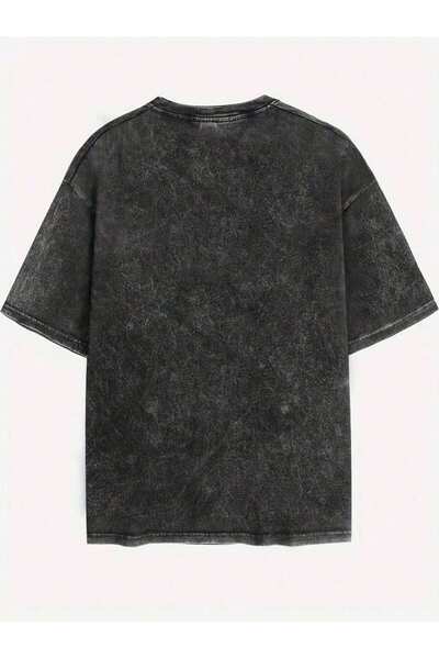 bellanova Men's Anthracite Special Washed Fabric Oversize T-shirt