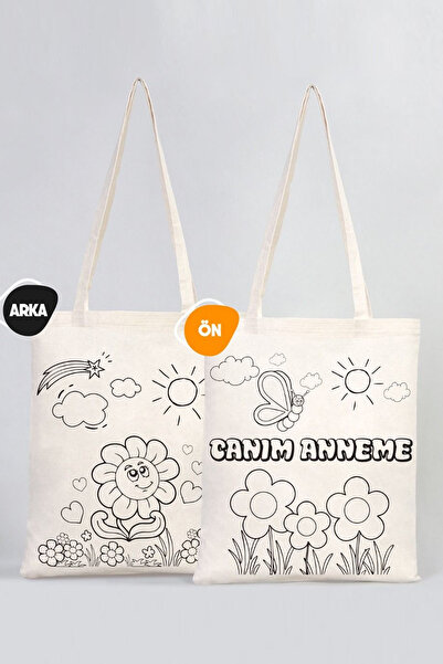 Bammerz Canım Annem Boyama- Keçeli Kalem Hediye- Bez Çanta Anneler Günü