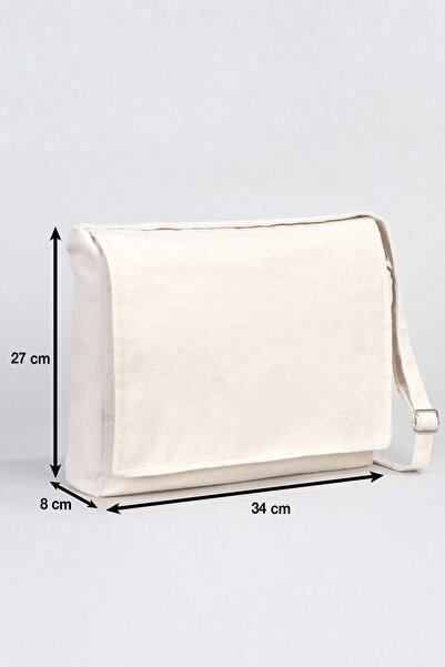 Pamusan Kanvas Panama Postacı Çantası 34x27x8 cm - %100 Pamuk