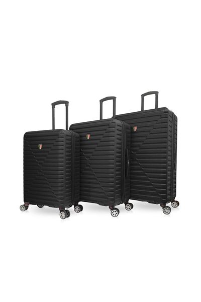 TUCCI 3-Piece Carina Detachable Dual Glide Tech Wheel System Hardcase Luggage Set 35.56 x 55.88 x 83.82 cm