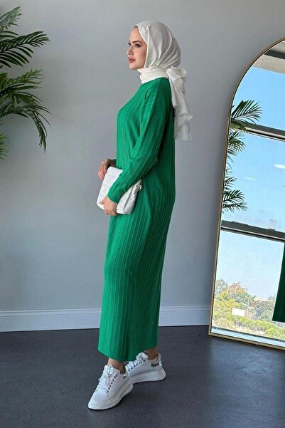 Şulemoda Giyim Πράσινο φόρεμα D Dalya κοτλέ