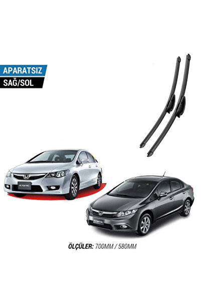 Velonova HONDA CİVİC FD6 2006-2012 2'li Ön Cam Sileceği Sağ Sol Silecek Takım...