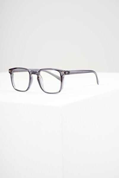 WATCHOFROYAL نظارات لورين للحماية من الضوء الأزرق، رمادي شفاف للجنسين