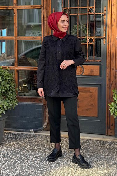 FUAT GÜRSEN Fuat Gürşen Tunic 25Y-3363-1 Black