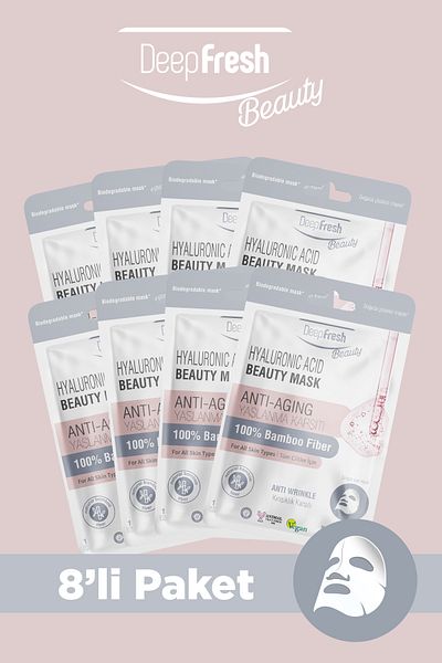 Deep Fresh Anti-Wrinkle Paper Mask 8 Pieces |   Hyaluronic Acid |   Anti-Aging