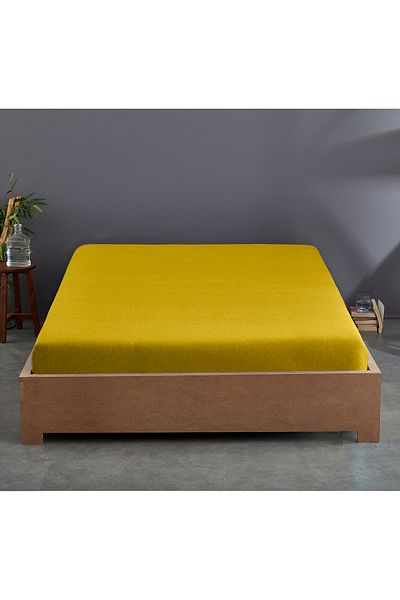 Sabia 100% Cotton 180X200Cm 37cm Height Double King Size King Size Fitted Sheet